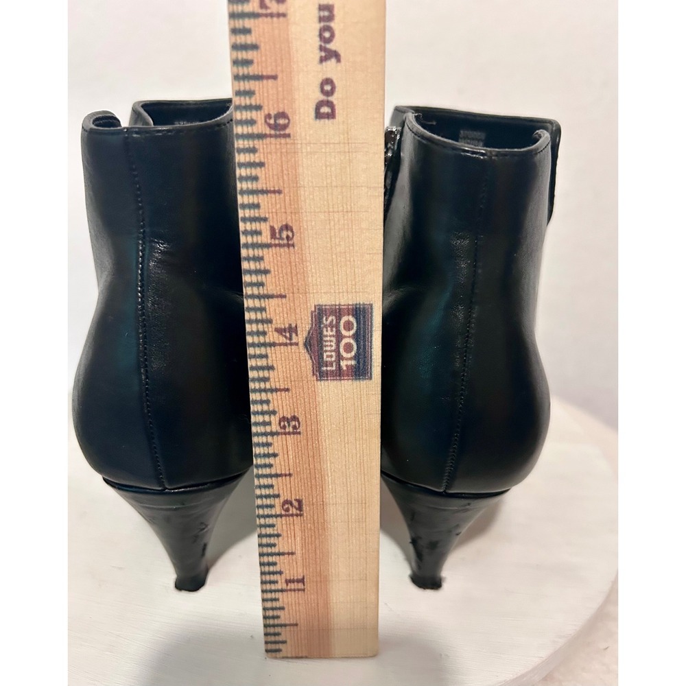 Limelight Moira Womens Black Pointed Toe Kitten Heel Ankle Boots Size 6.5 - Picture 5 of 8
